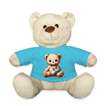 heartwarming teddy bear as a comforter - Teddy Bear - atoll blue - Front