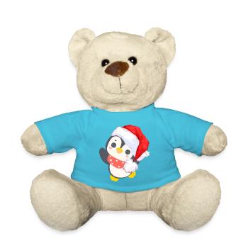 Weihnachts Pingu - Teddy - Atollblau - Vorne