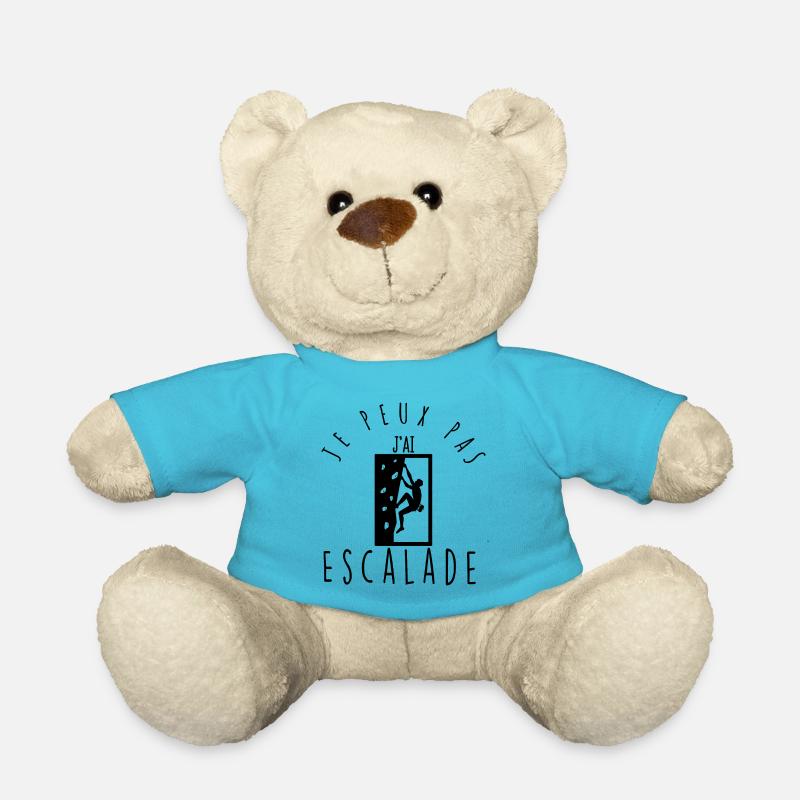 Ich kann nicht, ich bin geklettert. - Teddy - Atollblau