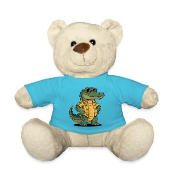 Alligator Funny Summer - Teddy Bear - atoll blue - Front