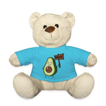 Vegan Avocado - Teddy Bear - atoll blue - Front