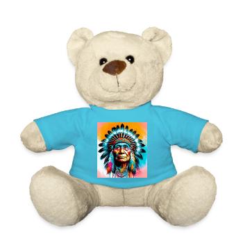 Amerikanisch, Indianer, Amerikaner - Teddy - Atollblau - Vorne