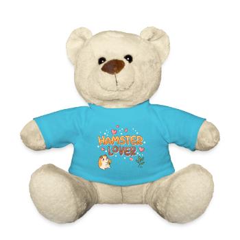 Hamster in Liebe Design mit Herzen - Teddy - Atollblau - Vorne