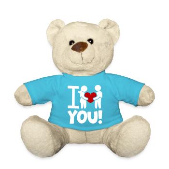 Ich Liebe Dich Valentinstag - Teddy - Atollblau - Vorne