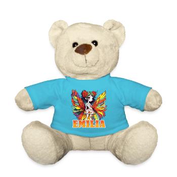 Emilia - Mädchenname - Fee  - Teddy - Atollblau - Vorne