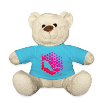 Geschenkidee für eine Scuba-Diverin mit Freediving - Teddy - Atollblau - Vorne
