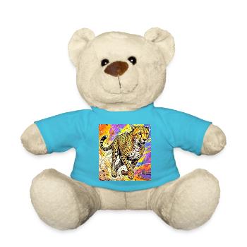 cheetah - Teddy Bear - atoll blue - Front