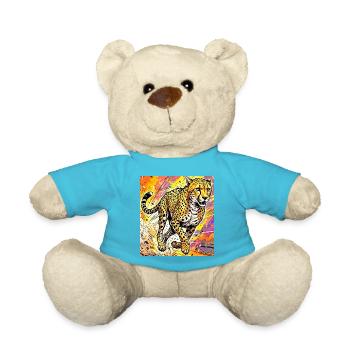 cheetah - Teddy Bear - atoll blue - Front