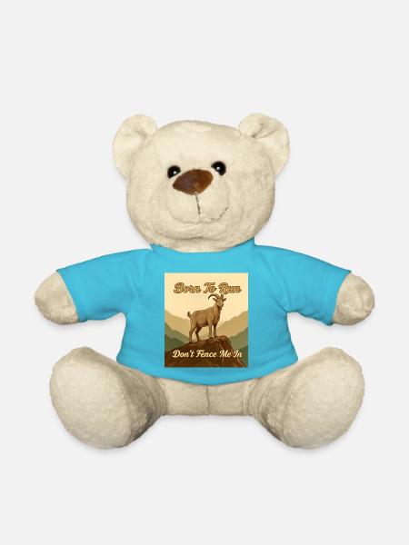 Né pour courir - Ne m’enferme pas - Nounours - bleu outremer