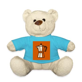 Espresso Maker Coffee Logo - Teddy Bear - atoll blue - Front