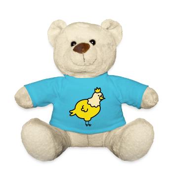 Royal Chick Cartoon - Teddy Bear - atoll blue - Front