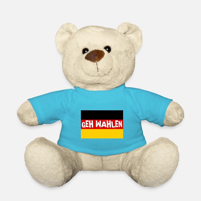 geh wählen - Teddy - Atollblau