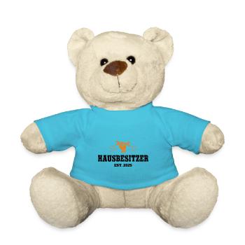 Hausbesitzer 2025 Haus Bauen Bauherren Richtfest - Teddy - Atollblau - Vorne