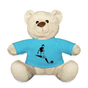 Football joueur silhouette footballeur - Nounours - bleu outremer - Devant