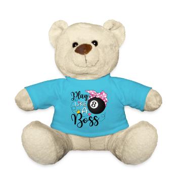 Play Like a Boss Pool - Teddy Bear - atoll blue - Front
