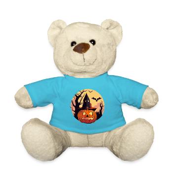 Verzauberte Halloween-Mondnacht - Teddy - Atollblau - Vorne