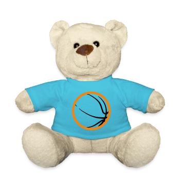 Abstract Basketball Design - Teddy Bear - atoll blue - Front