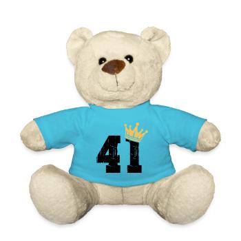 41 Krone 41. Geburtstag 41 Jahre - Teddy - Atollblau - Vorne