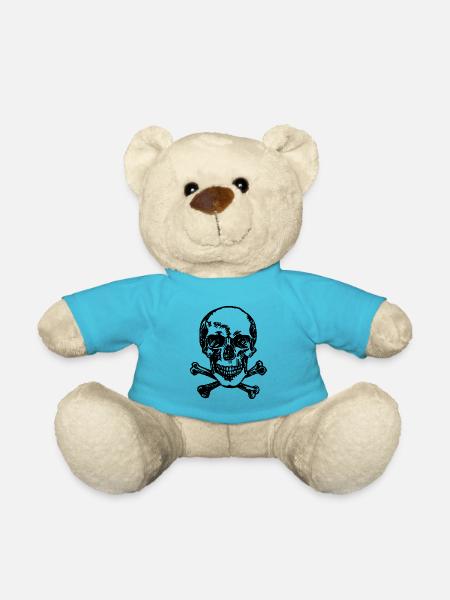 Skull and Bone Pirate - Teddy Bear - atoll blue