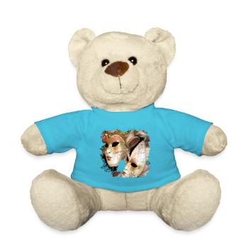 Venice's carnival masks, beautiful and mysterious - Teddy Bear - atoll blue - Front