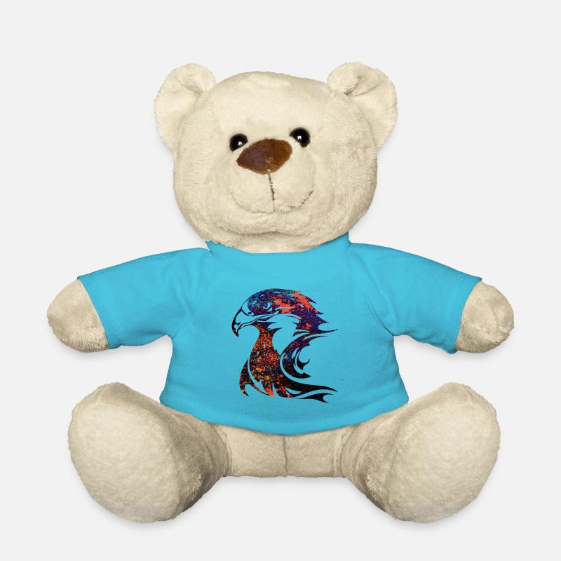 tête d'aigle tachetée - Nounours - bleu outremer