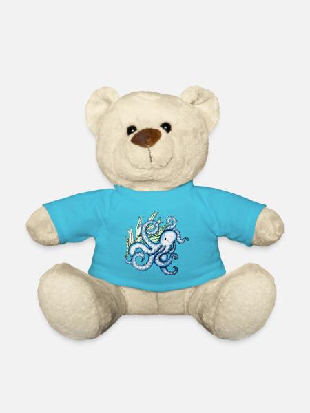 Poulpe bleu - Nounours - bleu outremer