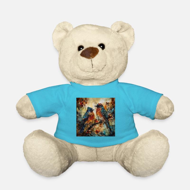 Oiseaux - Nounours - bleu outremer
