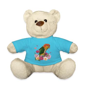 Der orangeköpfige Caique - Teddy - Atollblau - Vorne