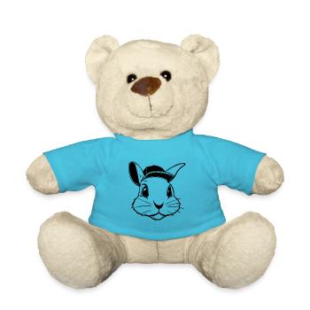 Hase mit Basecap | Hopper Hat | Sandhos - Teddy - Atollblau - Vorne