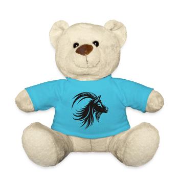 Elegant billy goat design for animal lovers - Teddy Bear - atoll blue - Front