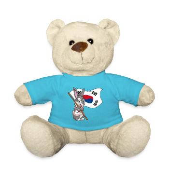 South Korean Rabbit - Teddy Bear - atoll blue - Front