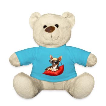 Chihuahua Wearing Sunglasses - Teddy Bear - atoll blue - Front