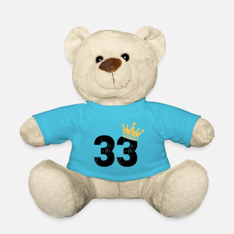 33 Couronne 33e anniversaire 33 ans - Nounours - bleu outremer