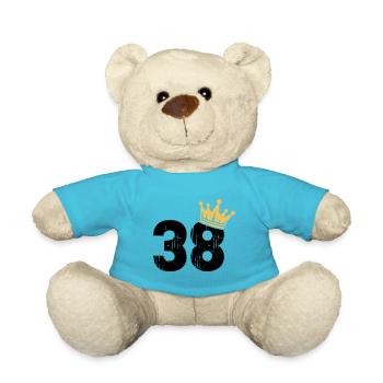 38 Krone 38. Geburtstag 38 Jahre - Teddy - Atollblau - Vorne