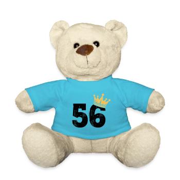 56 Krone 56. Geburtstag 56 Jahre - Teddy - Atollblau - Vorne
