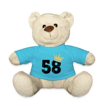 58 Couronne 58e anniversaire 58 ans - Nounours - bleu outremer - Devant