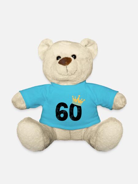 60 Krone 60. Geburtstag 60 Jahre - Teddy - Atollblau