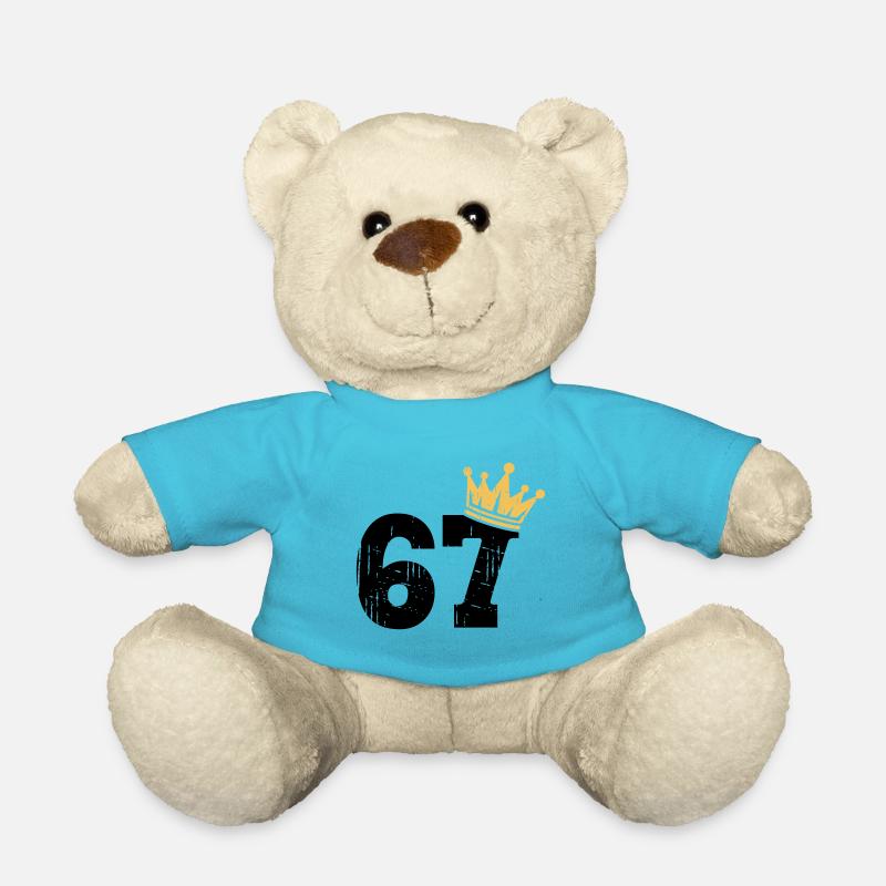 67 Krone 67. Geburtstag 67 Jahre - Teddy - Atollblau