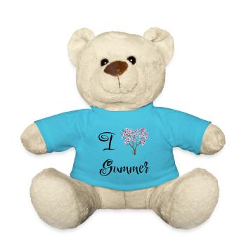 Summer | Summer | Tree | Blossoms | Sunshine - Teddy Bear - atoll blue - Front