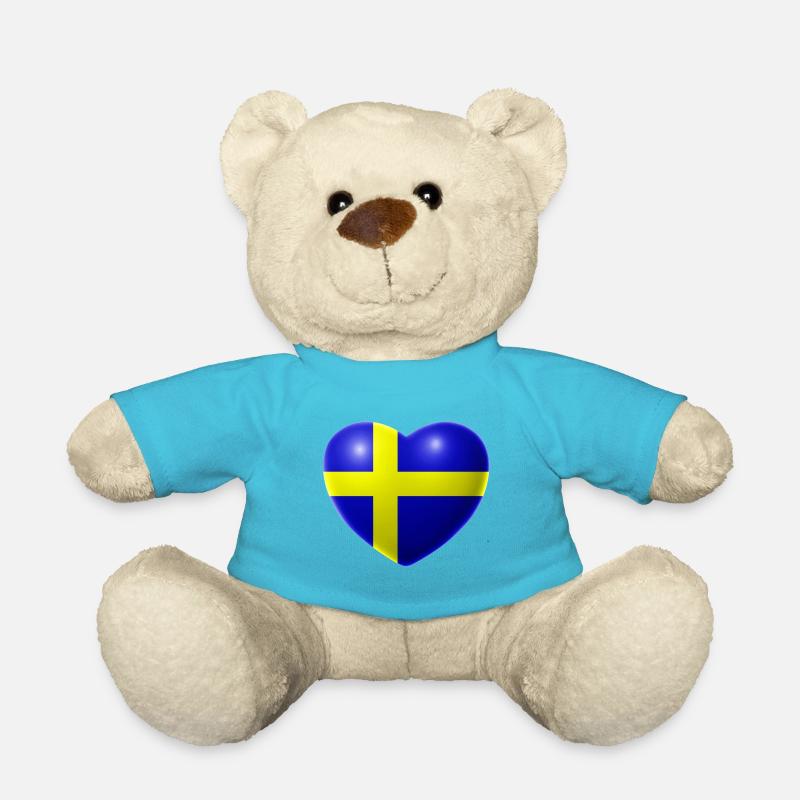 Herz (Schweden / Sverige) - Teddy - Atollblau