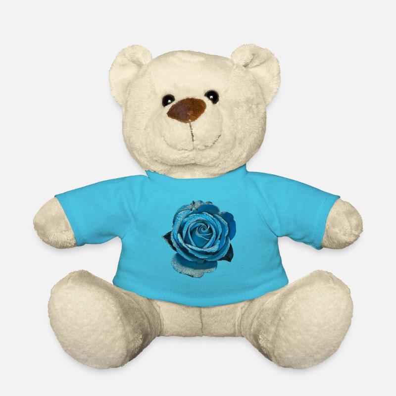 Rose light blue - Teddy Bear - atoll blue