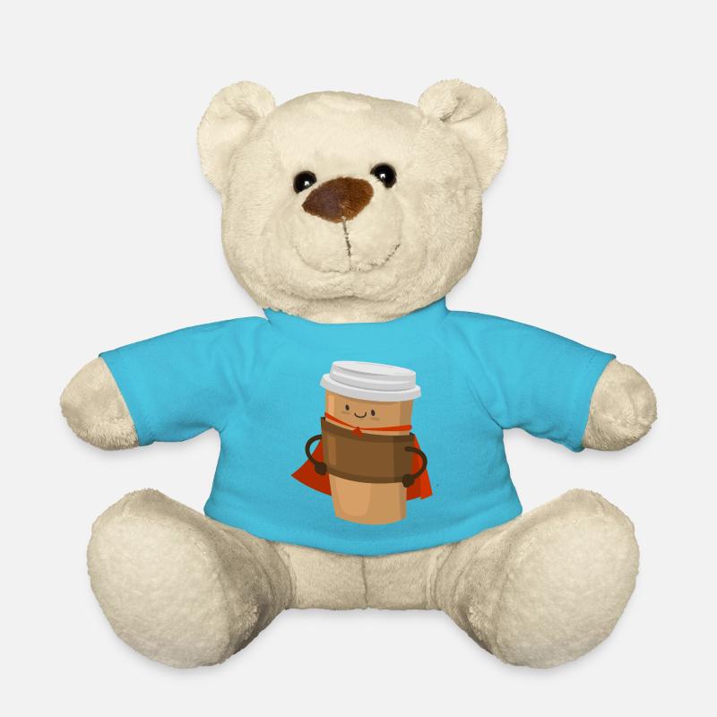 Kaffee Superheld Superhelden Superkräfte Coffee - Teddy - Atollblau