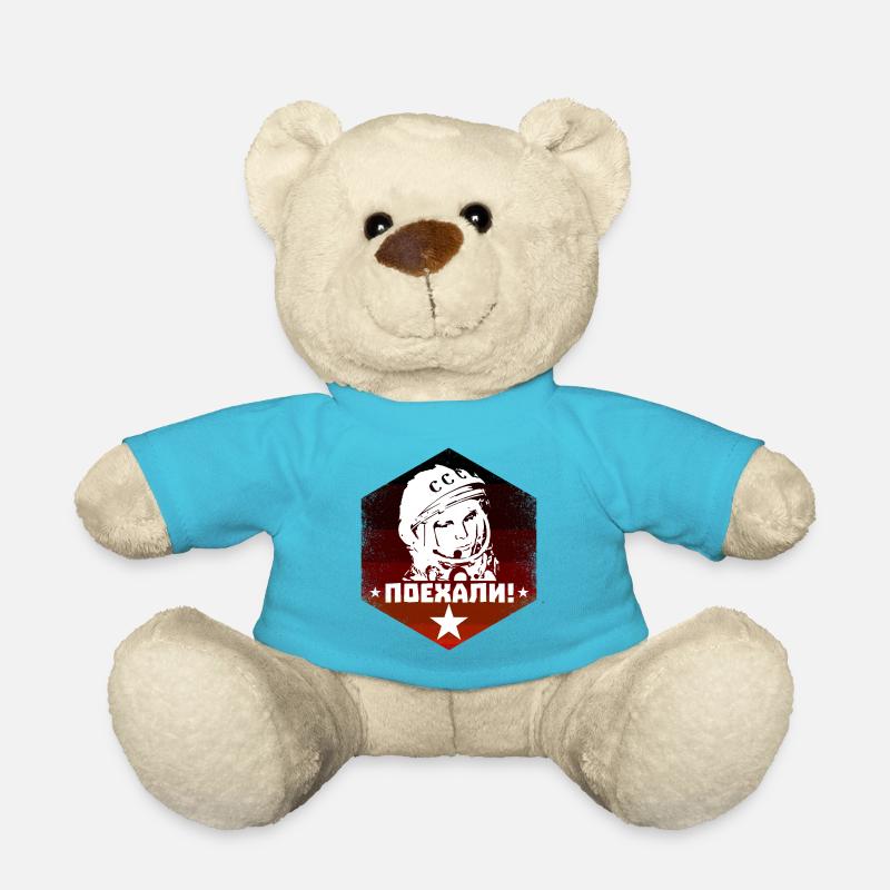 Juri Gagarin - Let's Go - Sowjet Vintage - Teddy - Atollblau