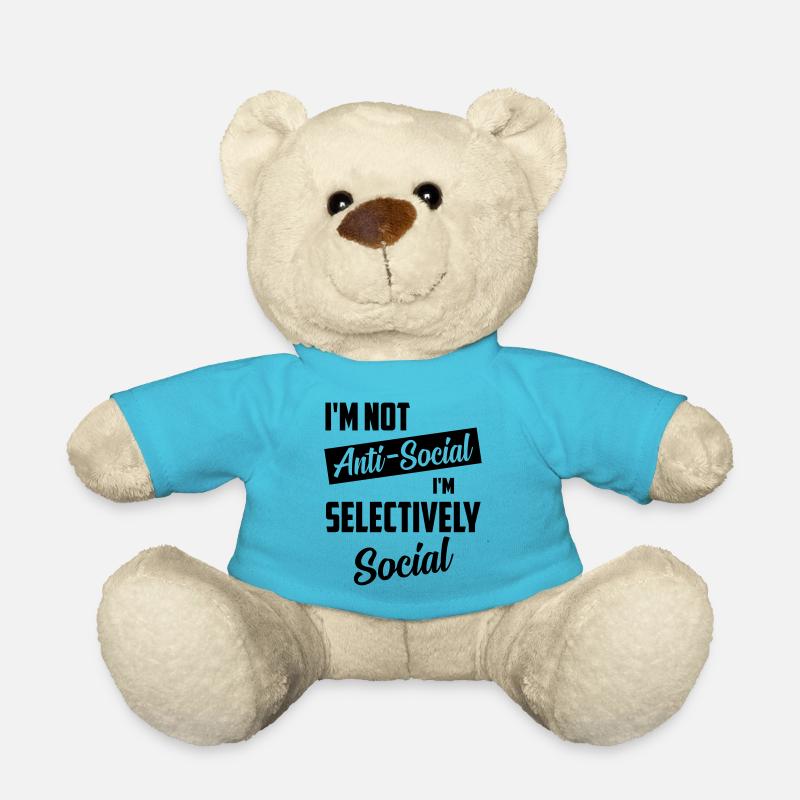 funny quote - Teddy Bear - atoll blue