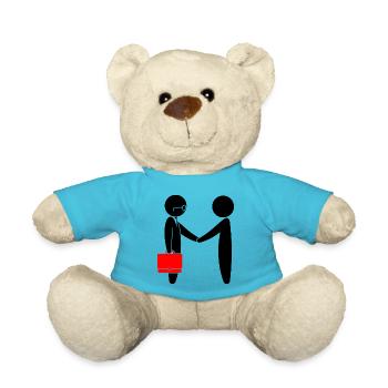A lawyer meets a client - Teddy Bear - atoll blue - Front