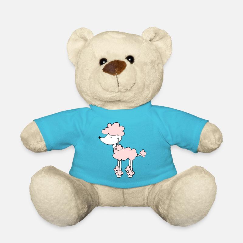 T-shirt mignon de caniche - Nounours - bleu outremer