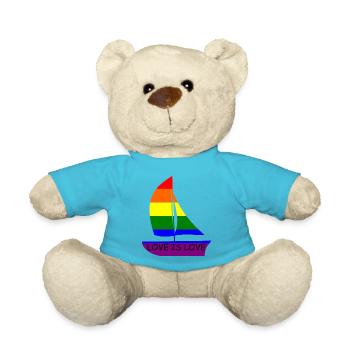 Love is love lgbtq - Teddy - Atollblau - Vorne