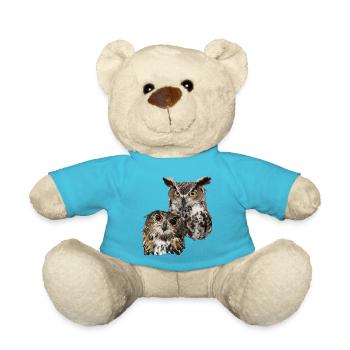 Owls - Teddy Bear - atoll blue - Front