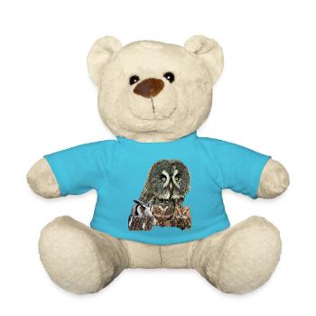 Owls - Teddy Bear - atoll blue - Front