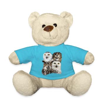 Owls - Teddy Bear - atoll blue - Front